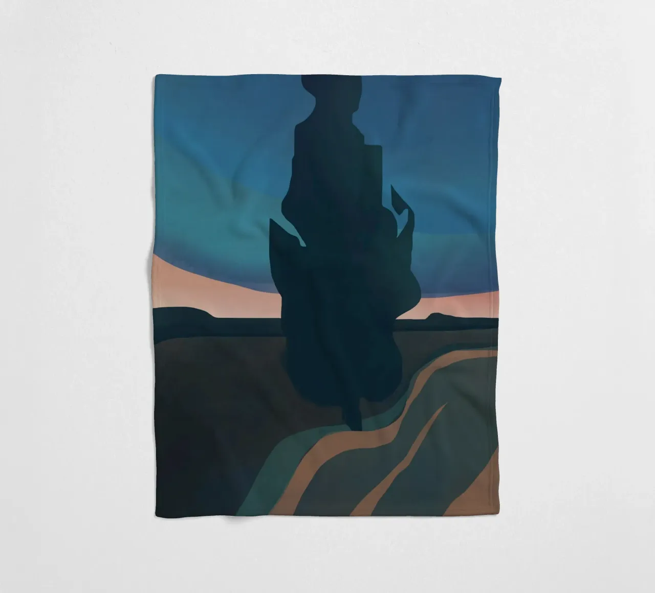 Abendbaum Fleecedecke von Little Dean