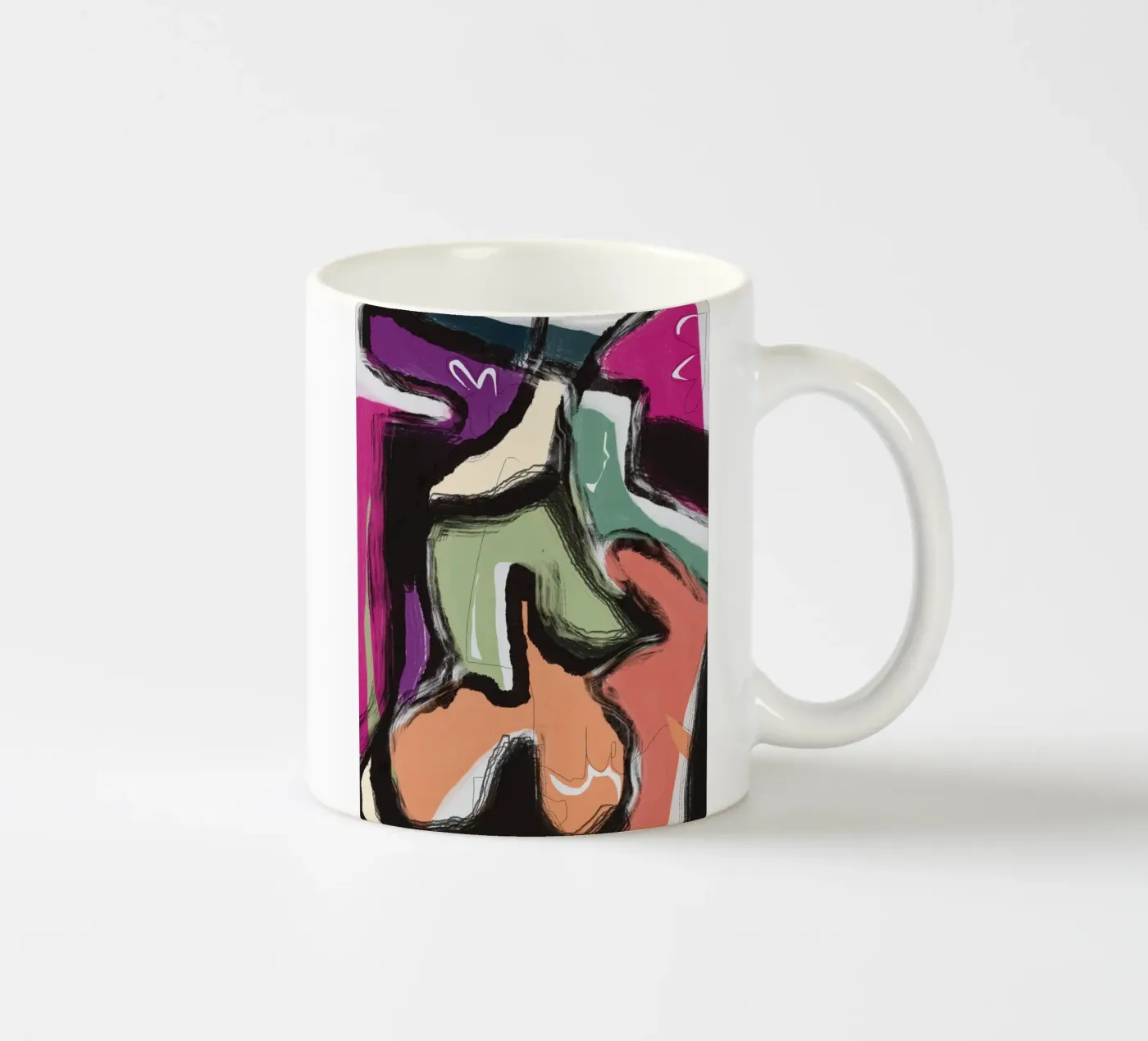 Abstraction 02 ceramic mug by Little Dean