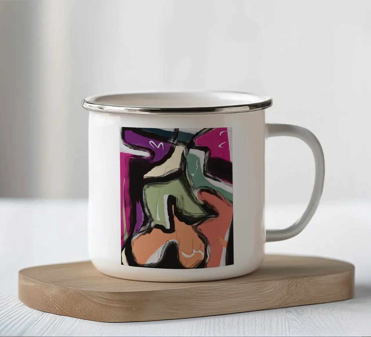 Astrazione 02 tazza in smalto da Little Dean