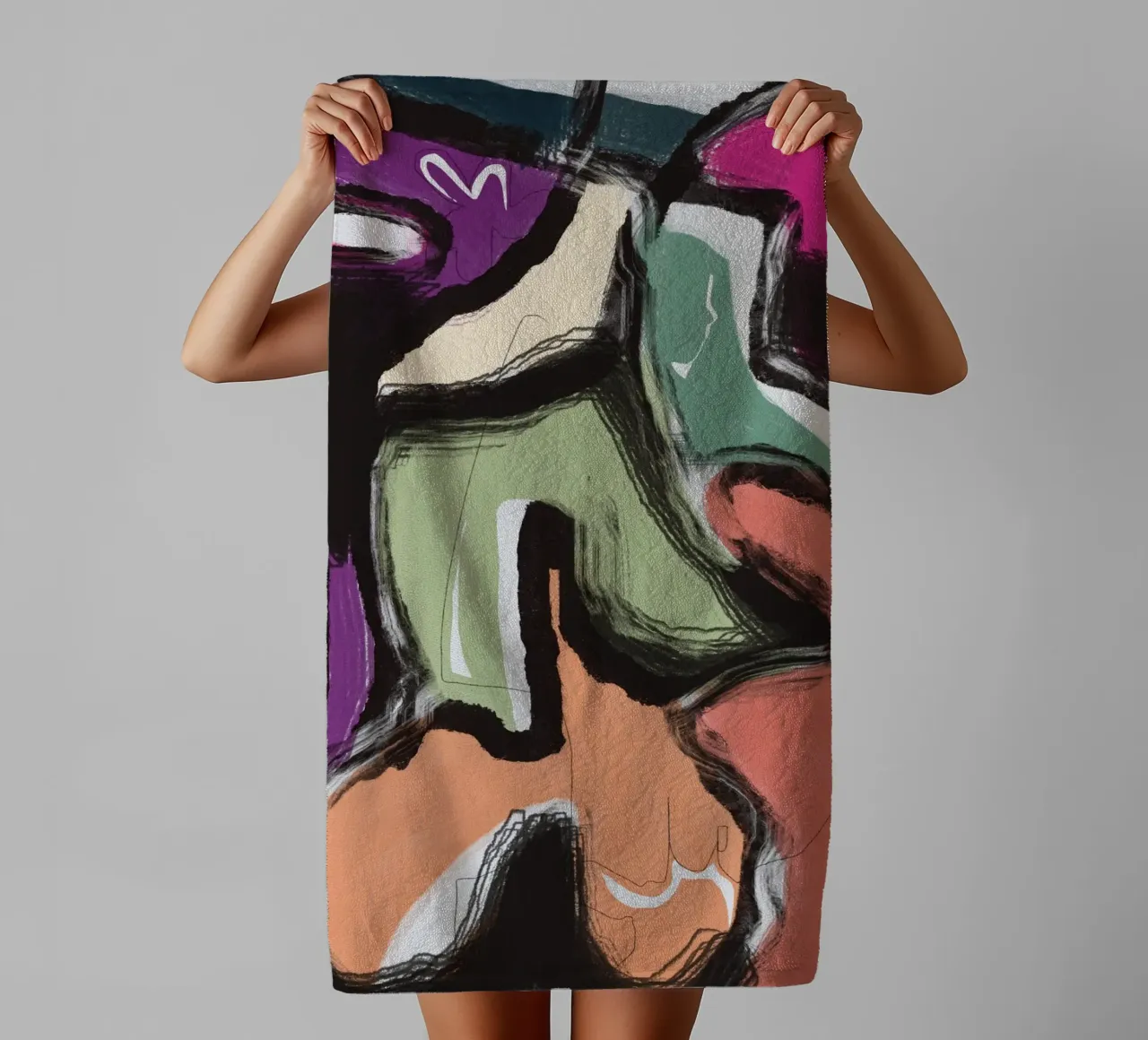 Abstraction 02 towel by Little Dean