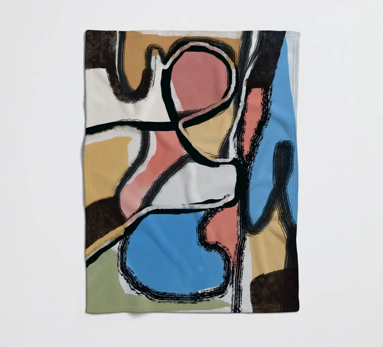 Abstraction fleece blanket by Little Dean