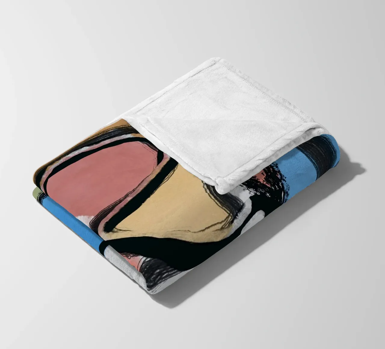Abstraction fleece blanket by Little Dean