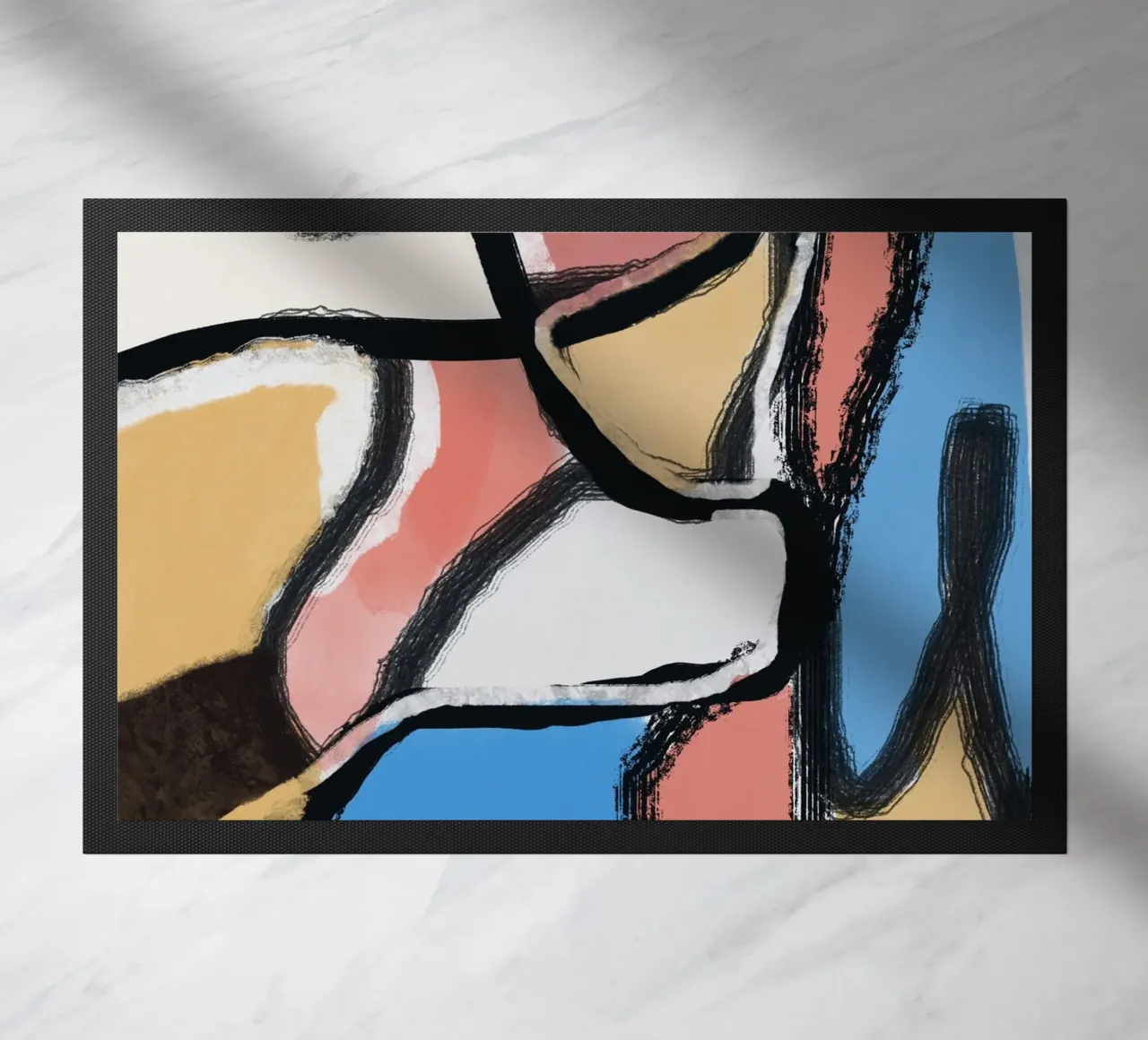 Abstraction doormat by Little Dean