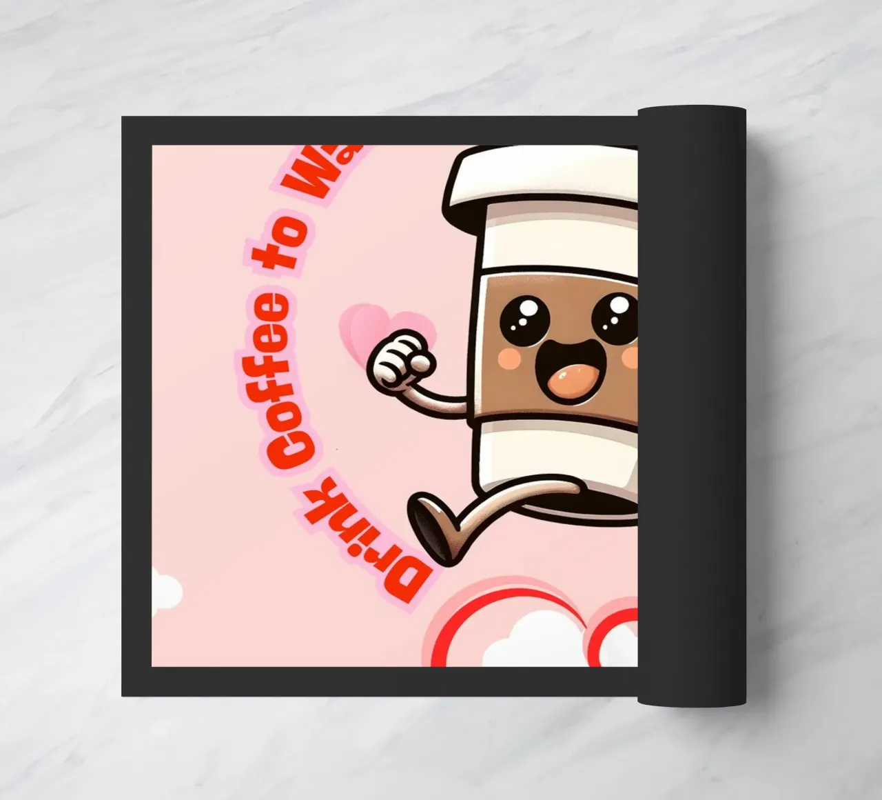 Caffè e amore zerbino da Cute Art