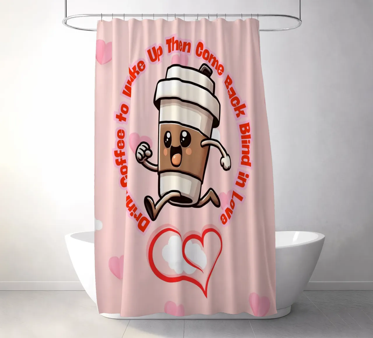 Caffè e amore tenda da doccia da Cute Art