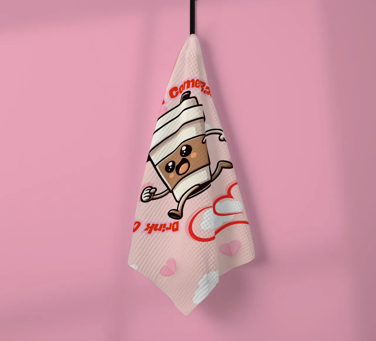 Caffè e amore canovaccio da cucina da Cute Art