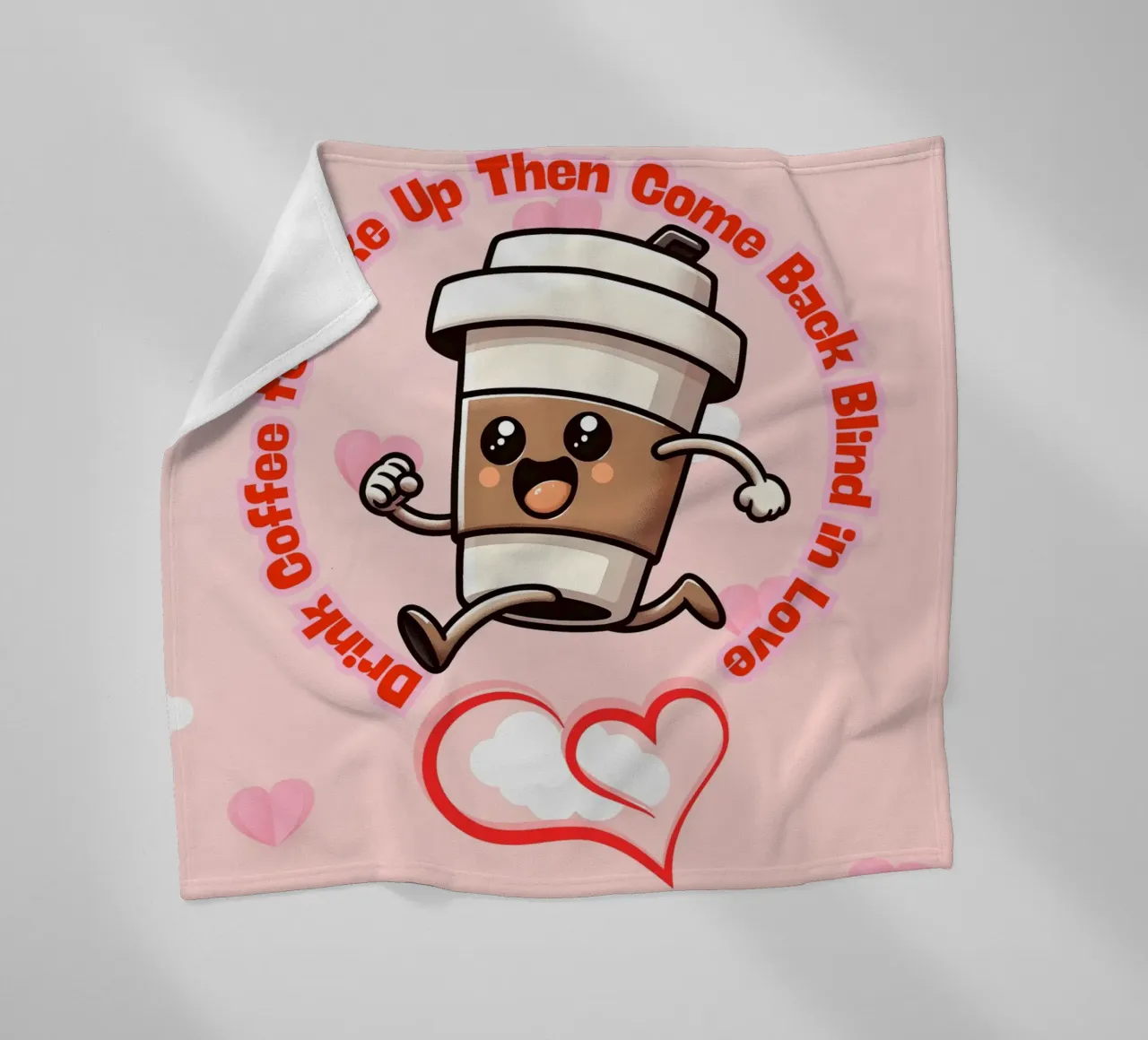 Caffè e amore coperta in pile da Cute Art