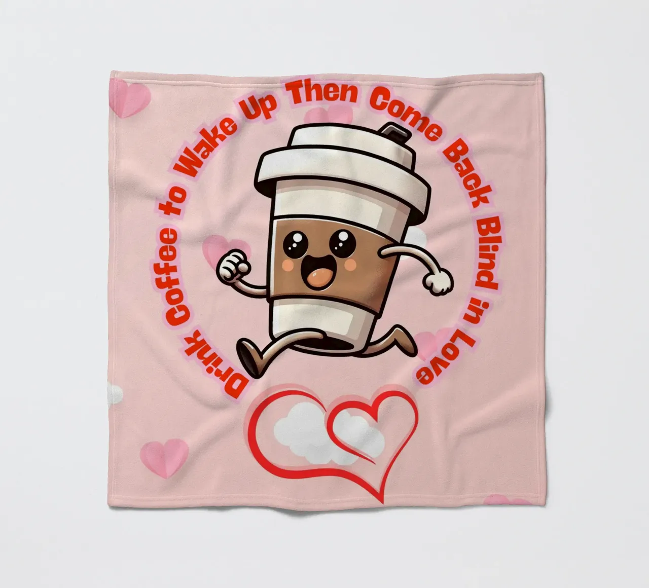 Caffè e amore coperta in pile da Cute Art