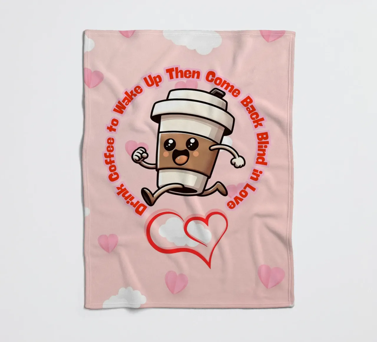Caffè e amore coperta in pile da Cute Art