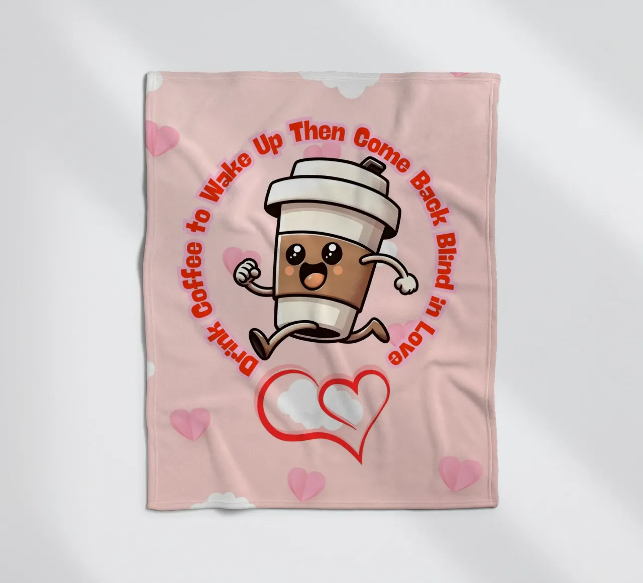 Caffè e amore coperta in pile da Cute Art
