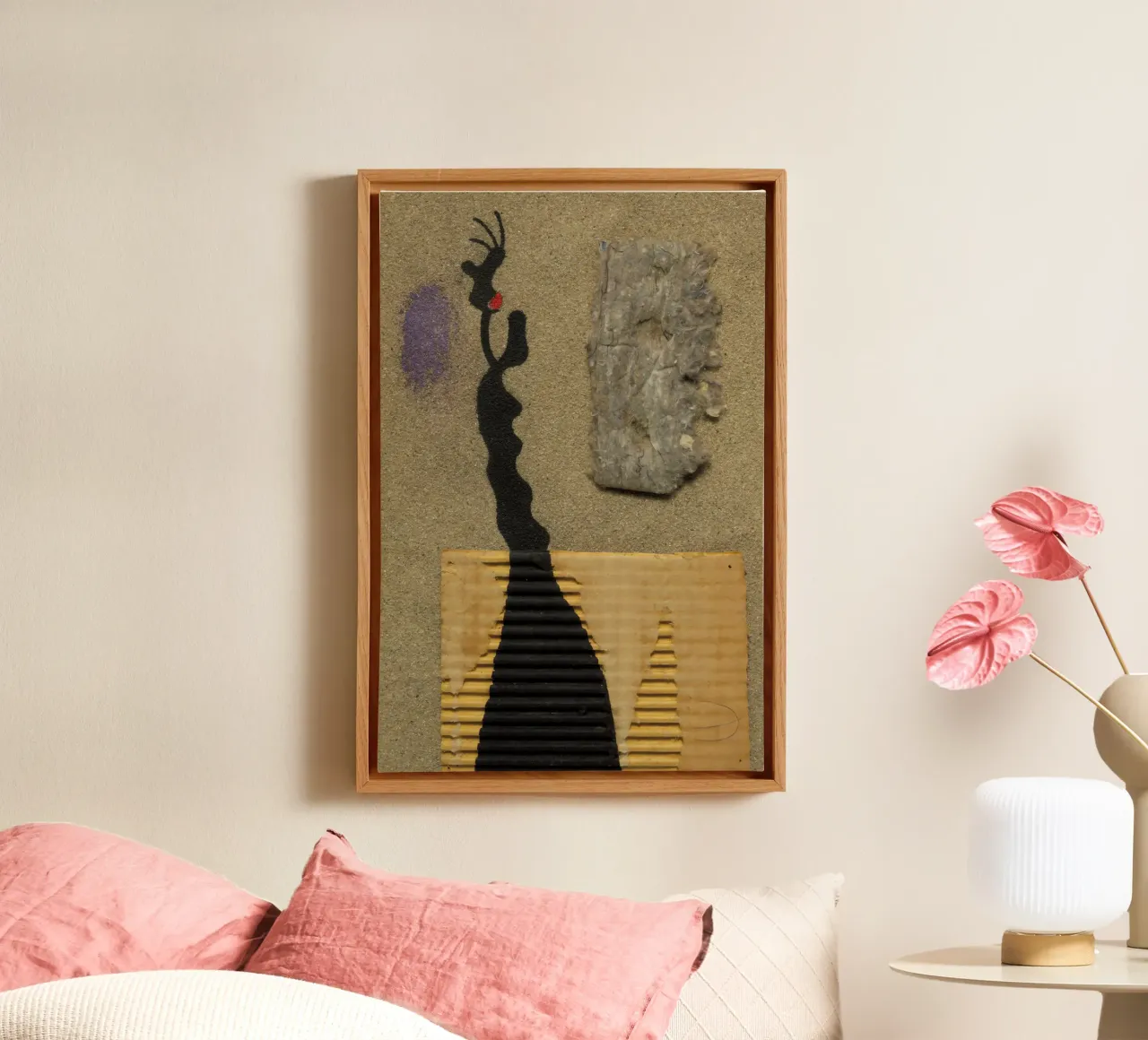 Joan Miró tela con Cornice a cassetta da Narciso