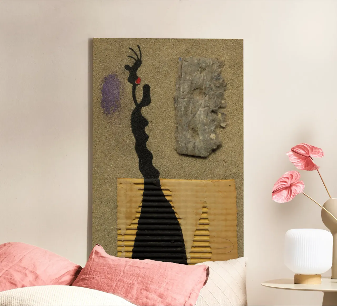 Joan Miró tela con Cornice a cassetta da Narciso