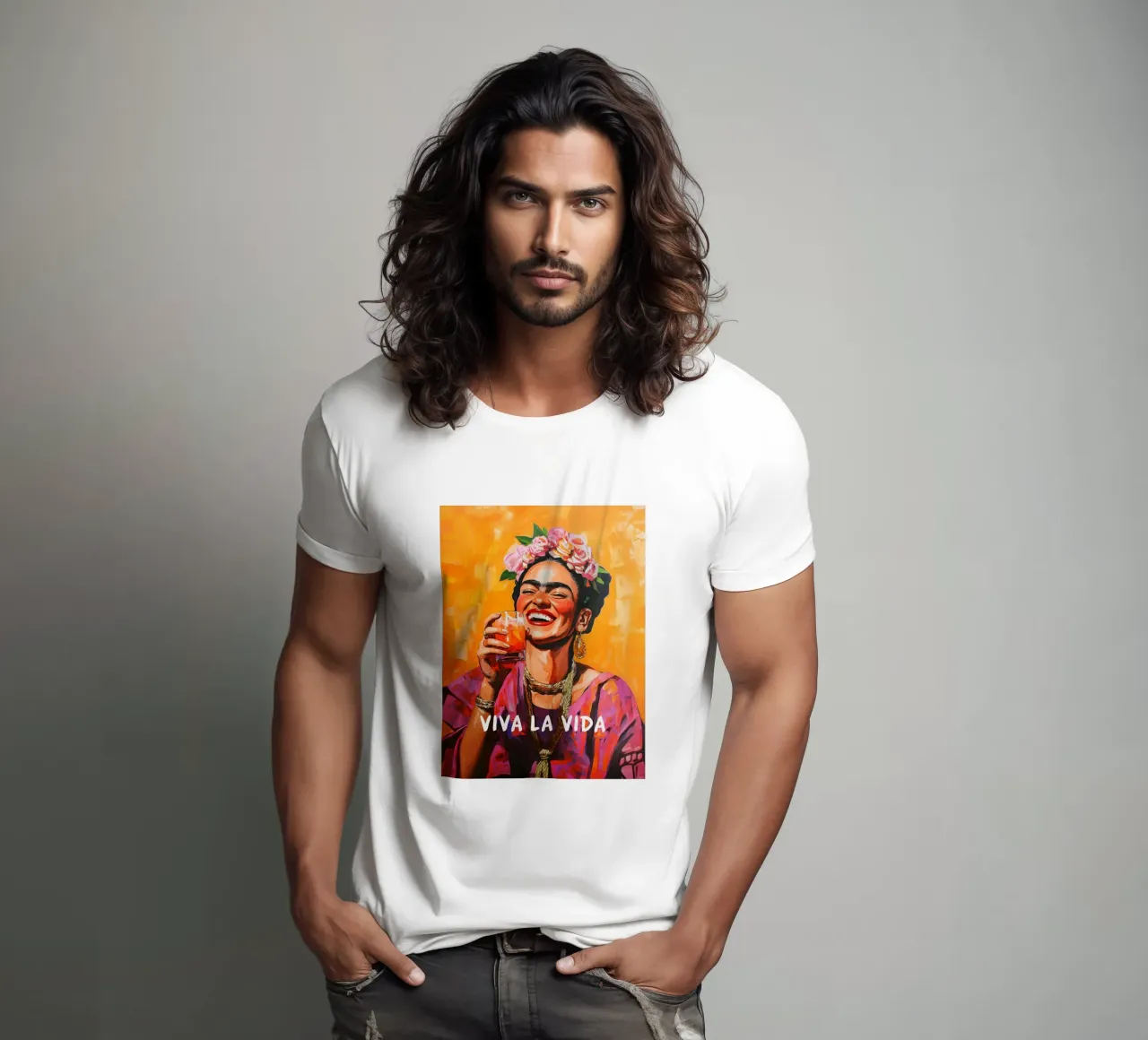 La gioia di vivere di Frida t-shirt da Carinaprint