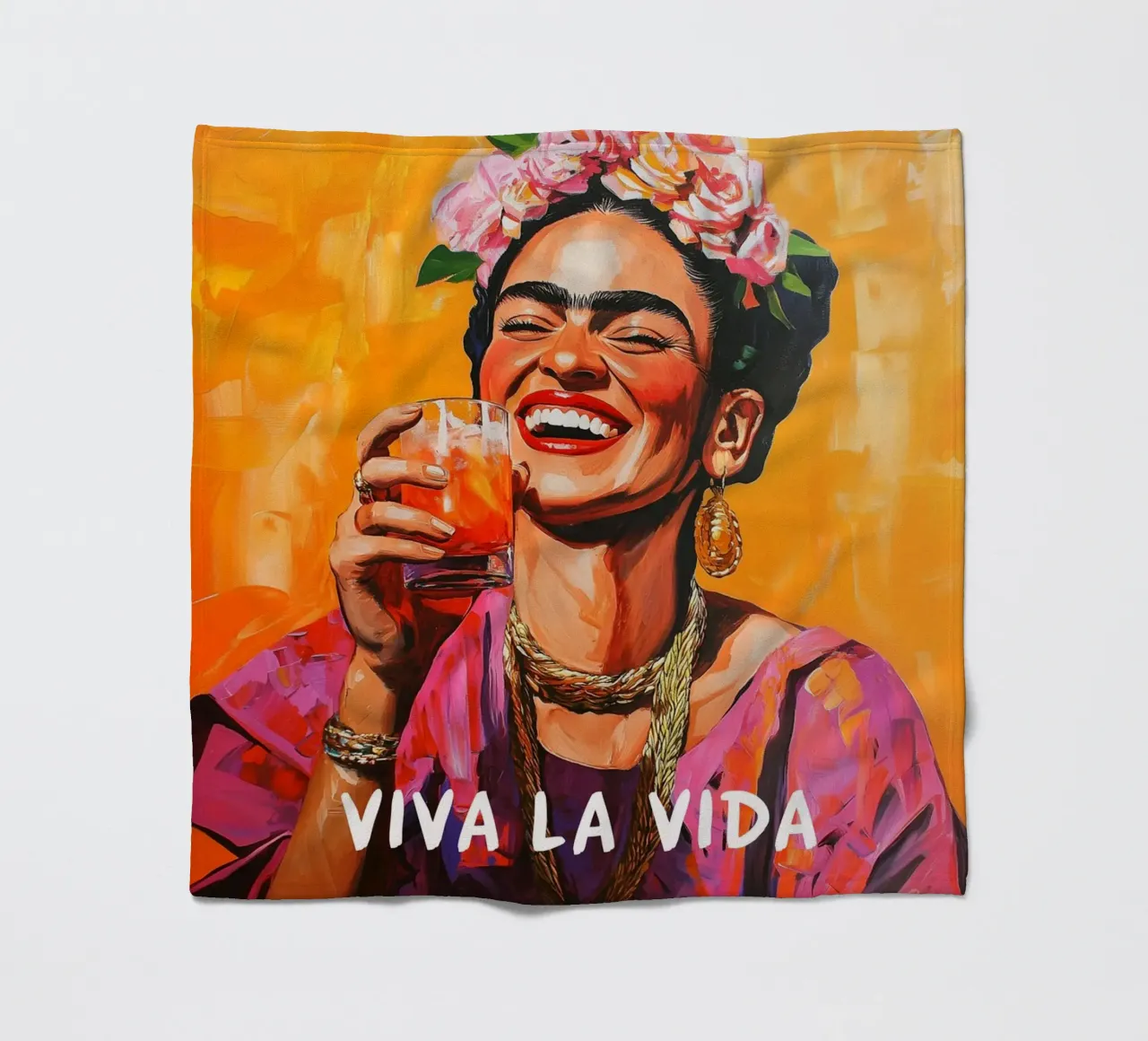 La gioia di vivere di Frida coperta in pile da Carinaprint