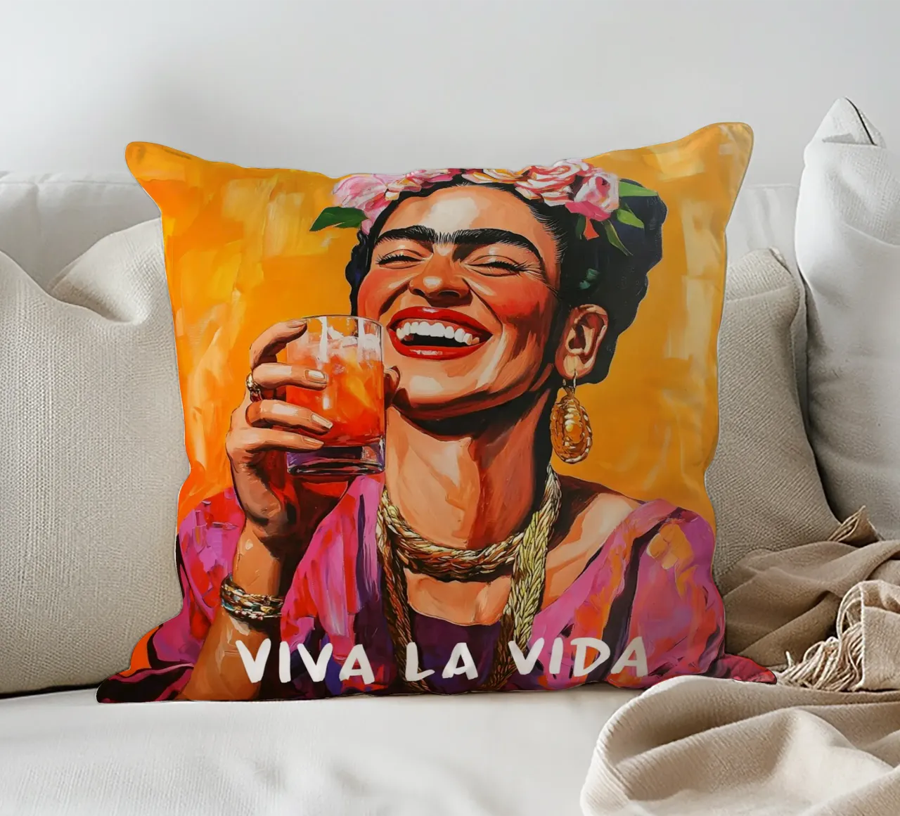 La gioia di vivere di Frida cuscino da Carinaprint