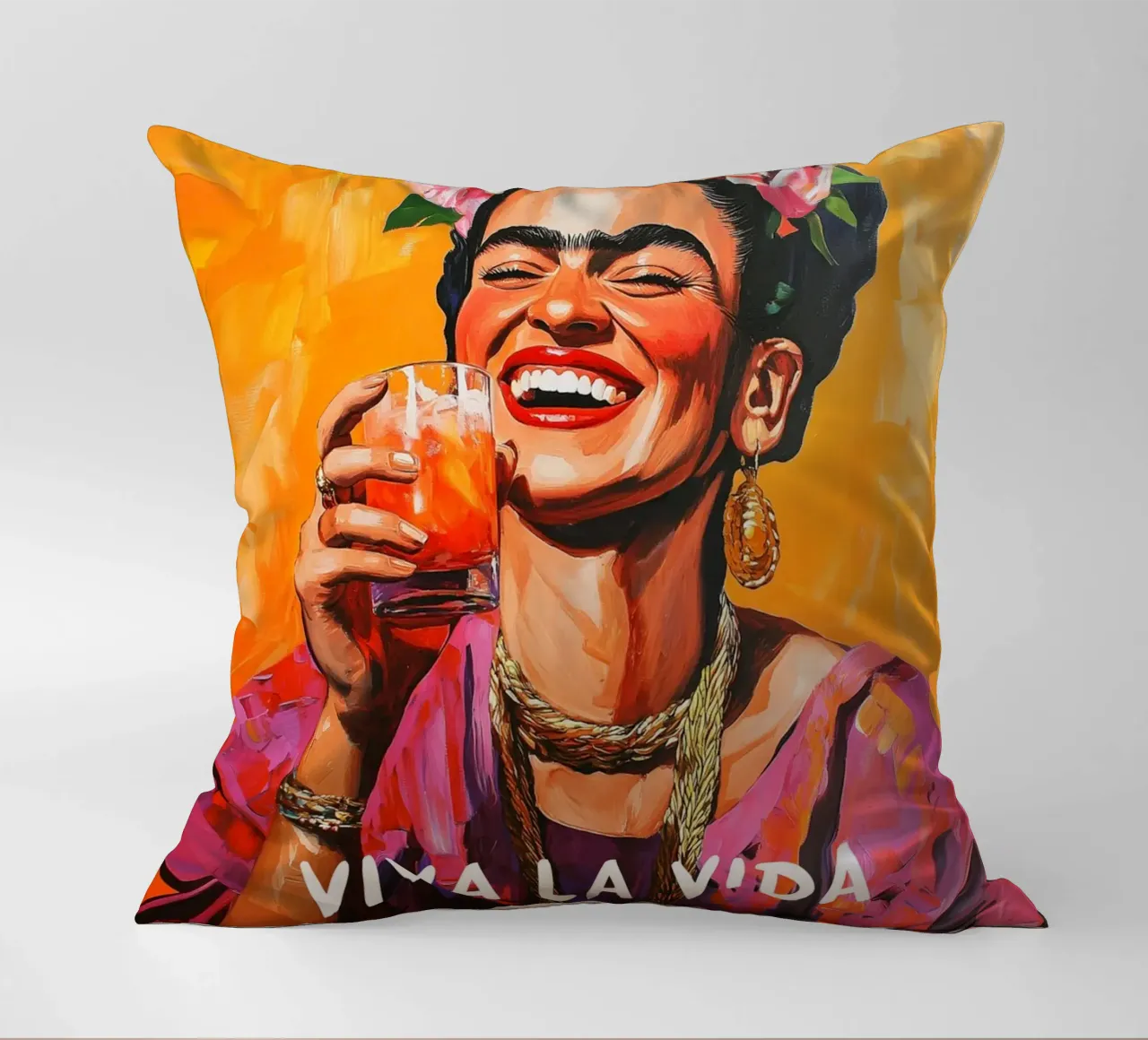 La gioia di vivere di Frida cuscino da Carinaprint