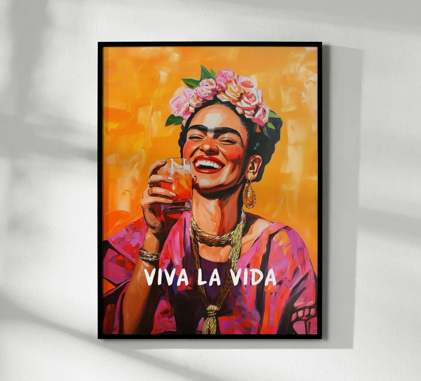 Frida's Lebensfreude Poster von Carinaprint