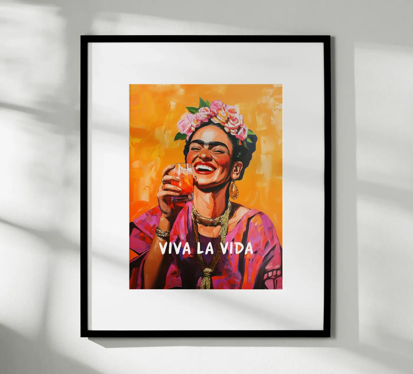 Frida's Lebensfreude Poster von Carinaprint