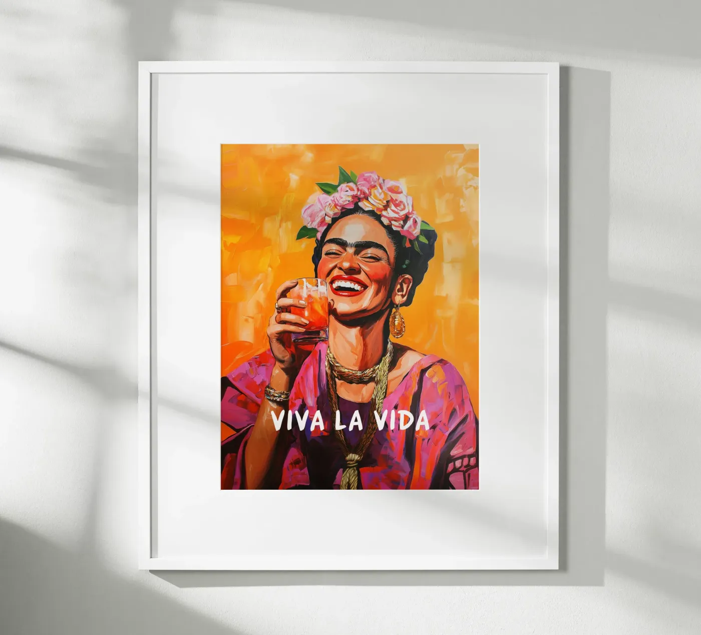 Frida's Lebensfreude Poster von Carinaprint