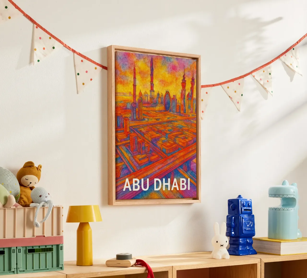 Abu Dhabi verbeelding schilderen canvas met Baklijst van onestar