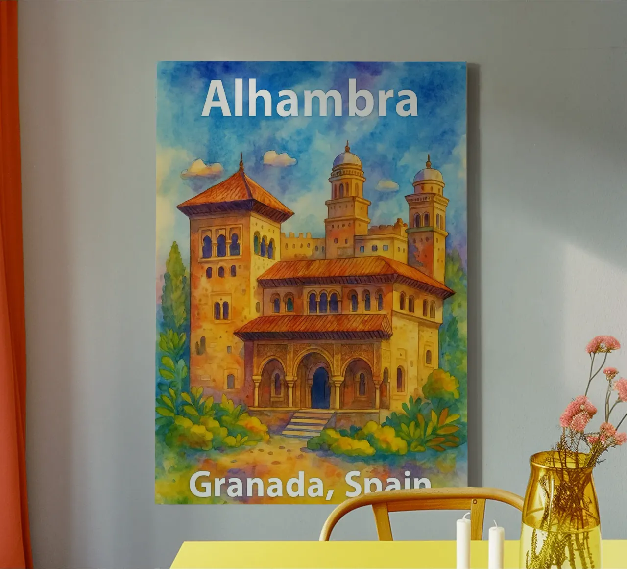 Alhambra Granada, Spagna Pittura Immaginazione tela con Cornice a cassetta da onestar