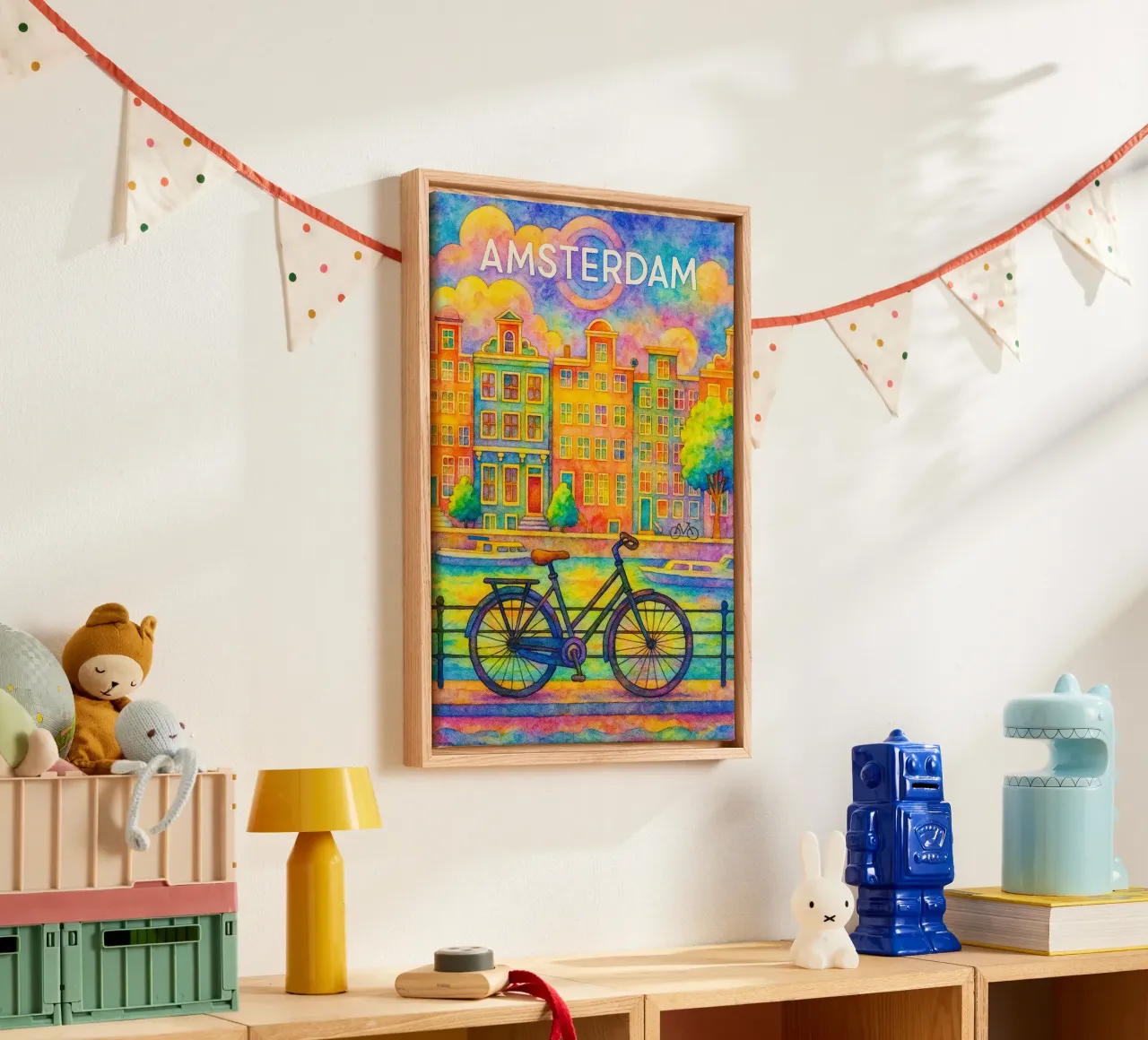 Amsterdam Pittura Immaginazione tela con Cornice a cassetta da onestar