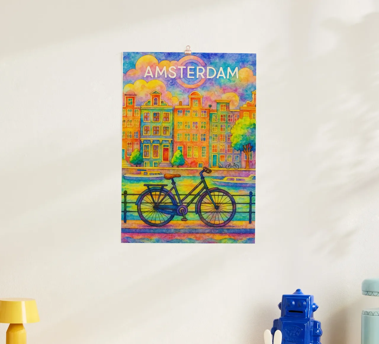 Amsterdam Pittura Immaginazione poster da onestar
