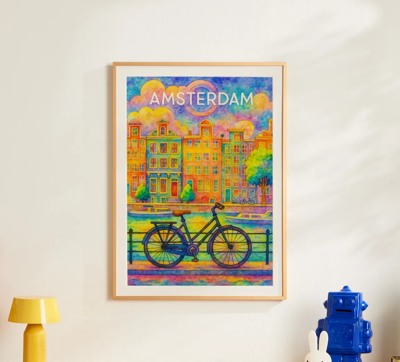 Amsterdam Pittura Immaginazione poster da onestar