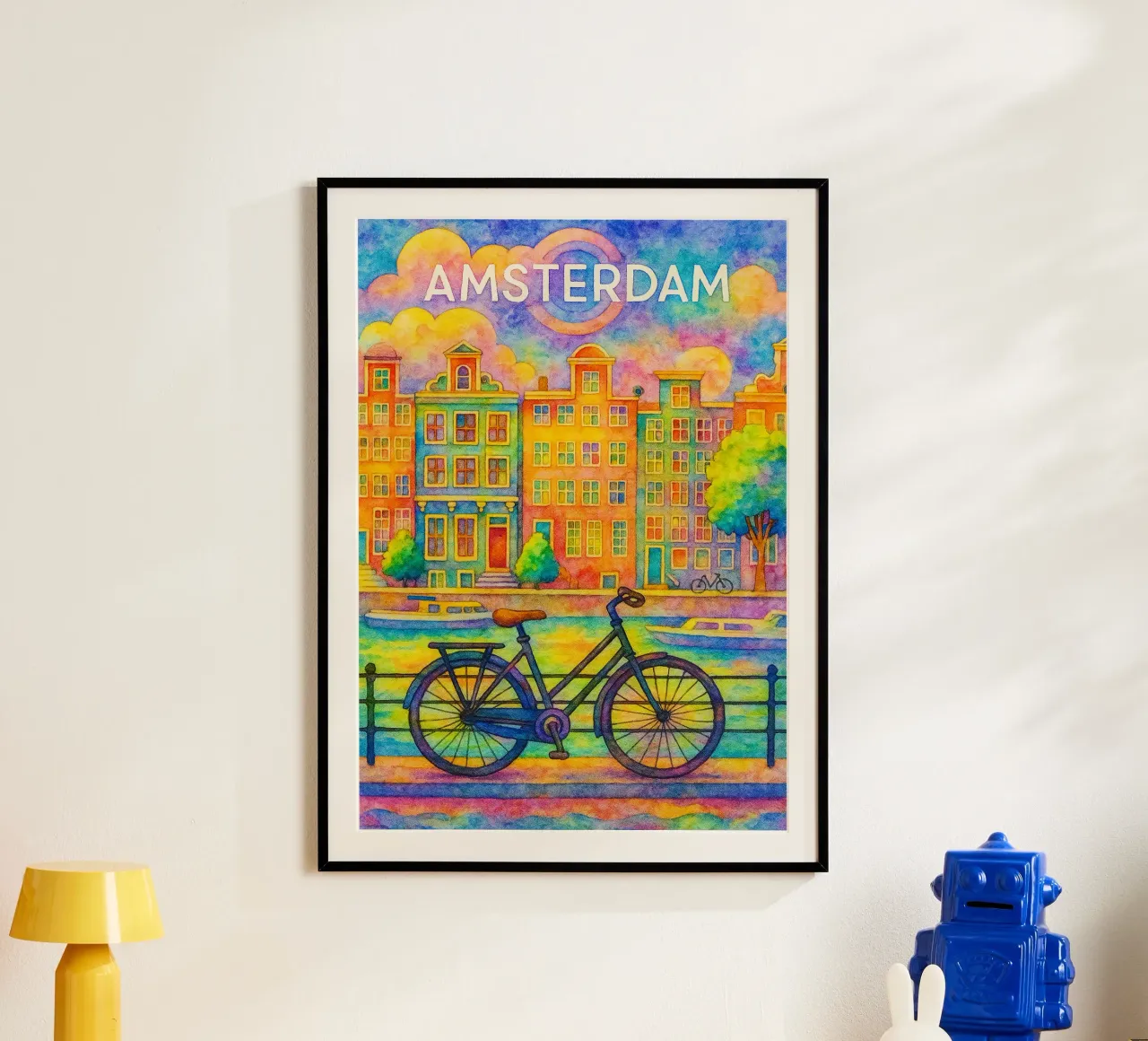 Amsterdam Pittura Immaginazione poster da onestar