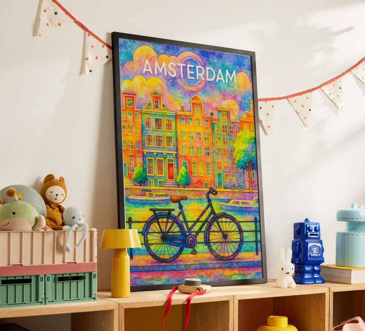 Amsterdam Pittura Immaginazione poster da onestar