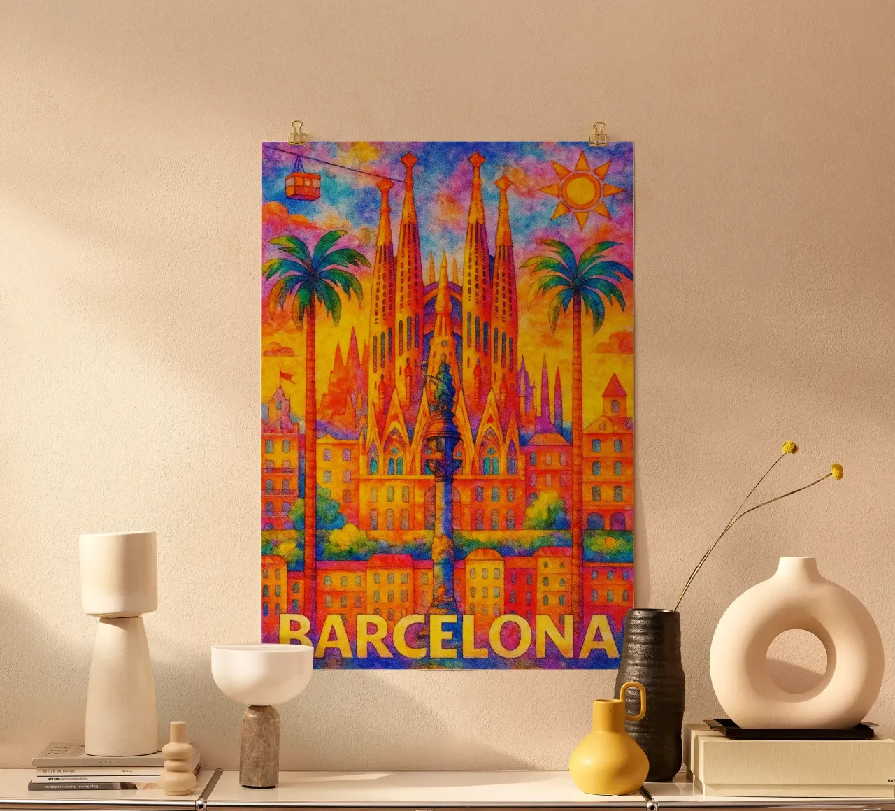 Barcelona, Spain Painting Imagination hahnemühle by onestar