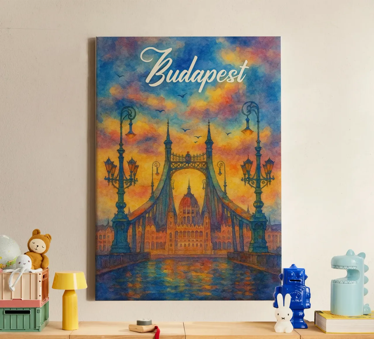 Budapest dipinge l'immaginazione tela con Cornice a cassetta da onestar