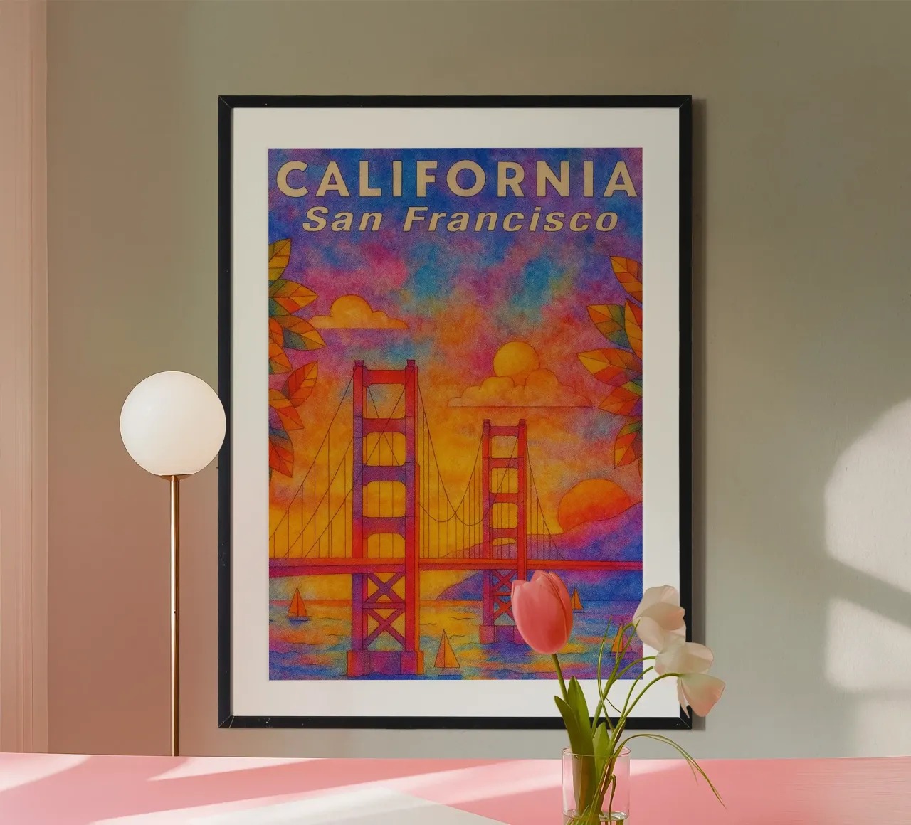 california, San Fransisco Dipingere l'immaginazione poster da onestar