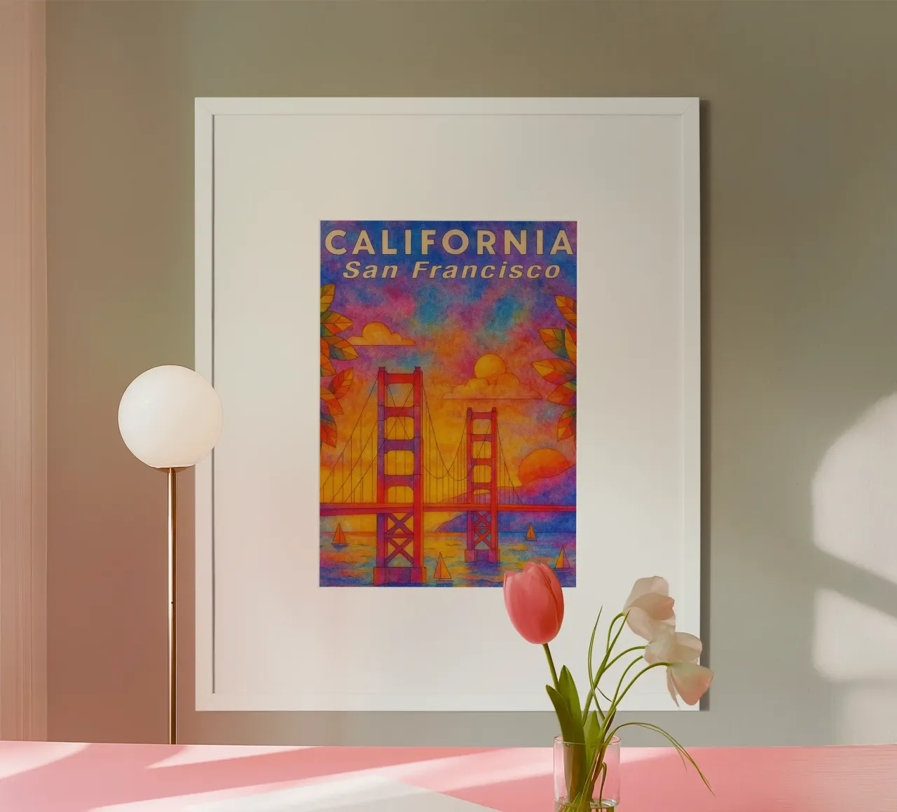 california, San Fransisco Dipingere l'immaginazione poster da onestar