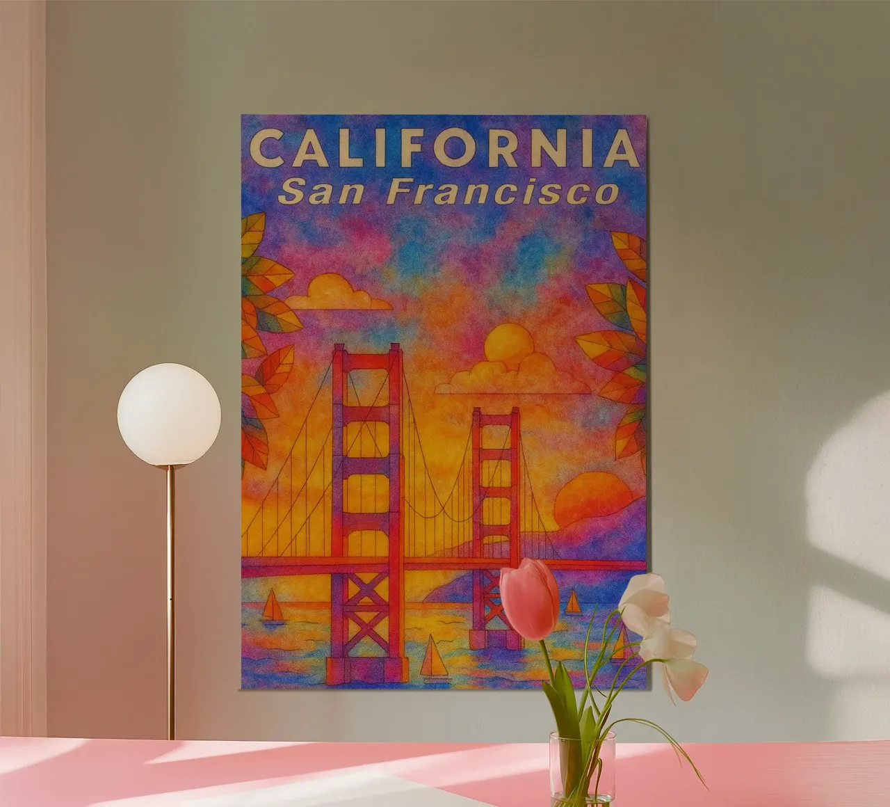 california, San Fransisco Dipingere l'immaginazione poster da onestar