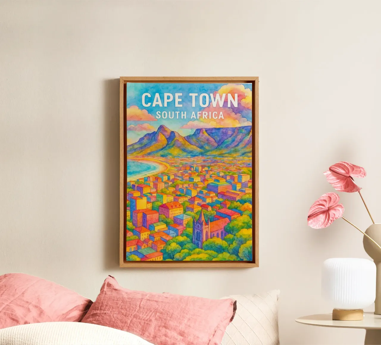 Città del Capo, Sudafrica Dipingere l'immaginazione tela con Cornice a cassetta da onestar