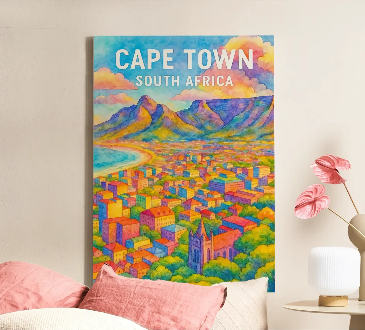 Città del Capo, Sudafrica Dipingere l'immaginazione tela con Cornice a cassetta da onestar