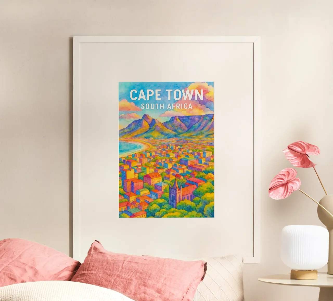 Città del Capo, Sudafrica Dipingere l'immaginazione poster da onestar