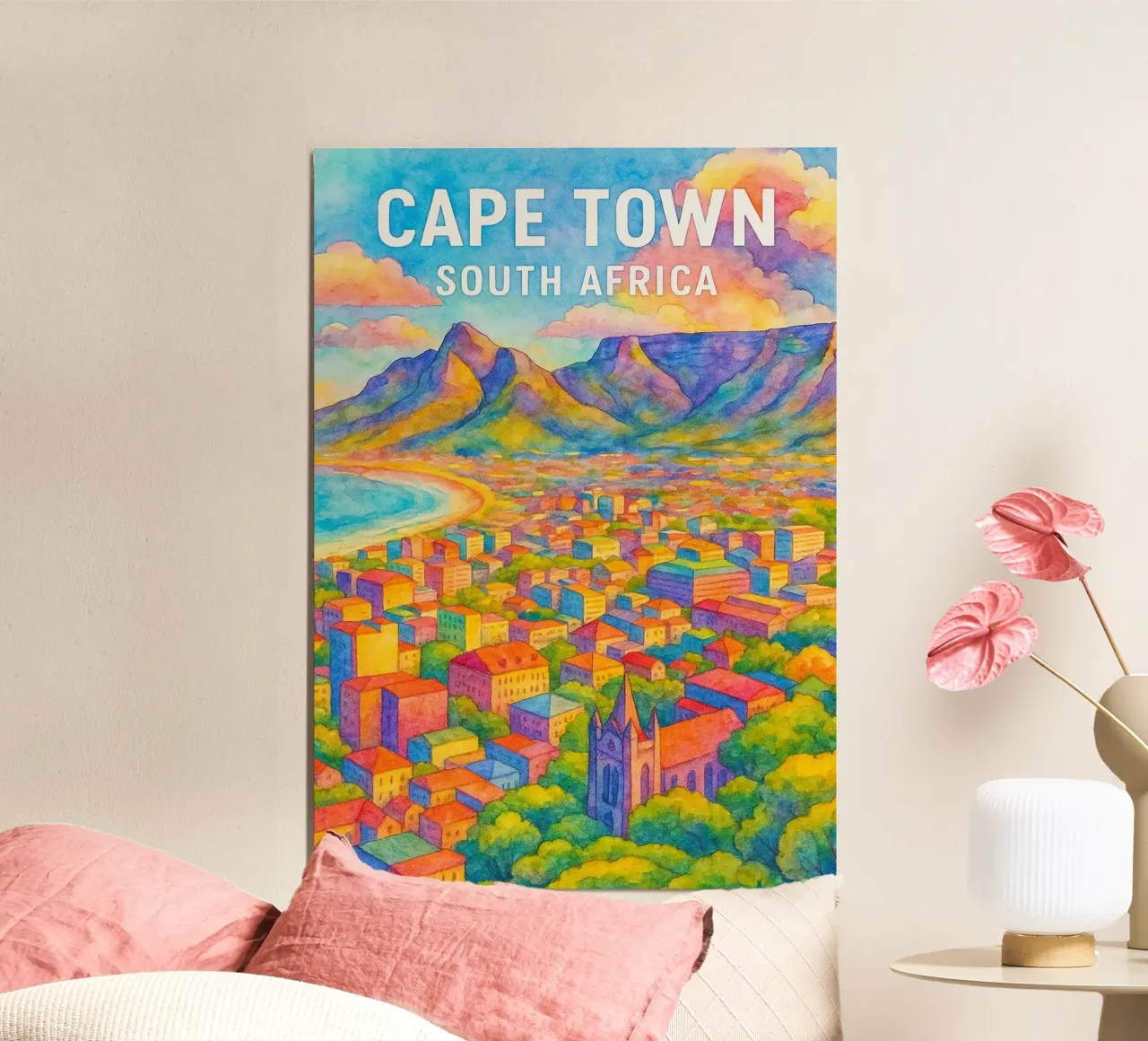 Città del Capo, Sudafrica Dipingere l'immaginazione poster da onestar