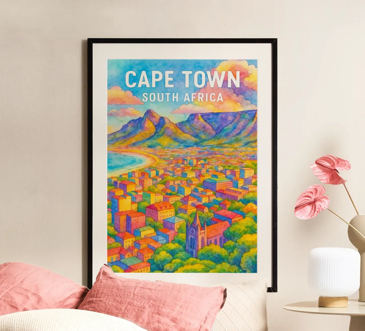 Città del Capo, Sudafrica Dipingere l'immaginazione poster da onestar
