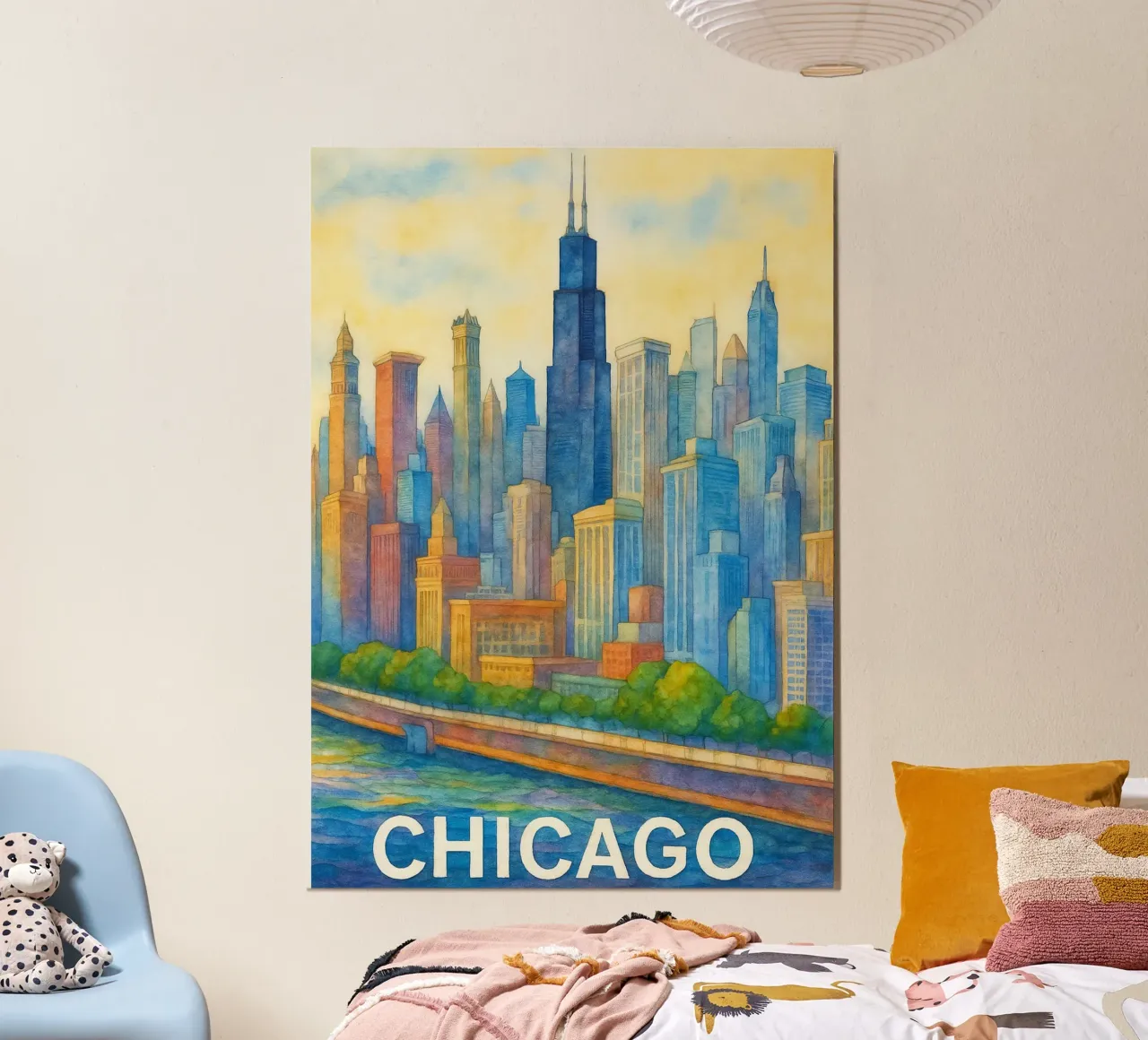 Chicago Dipingere l'immaginazione poster da onestar