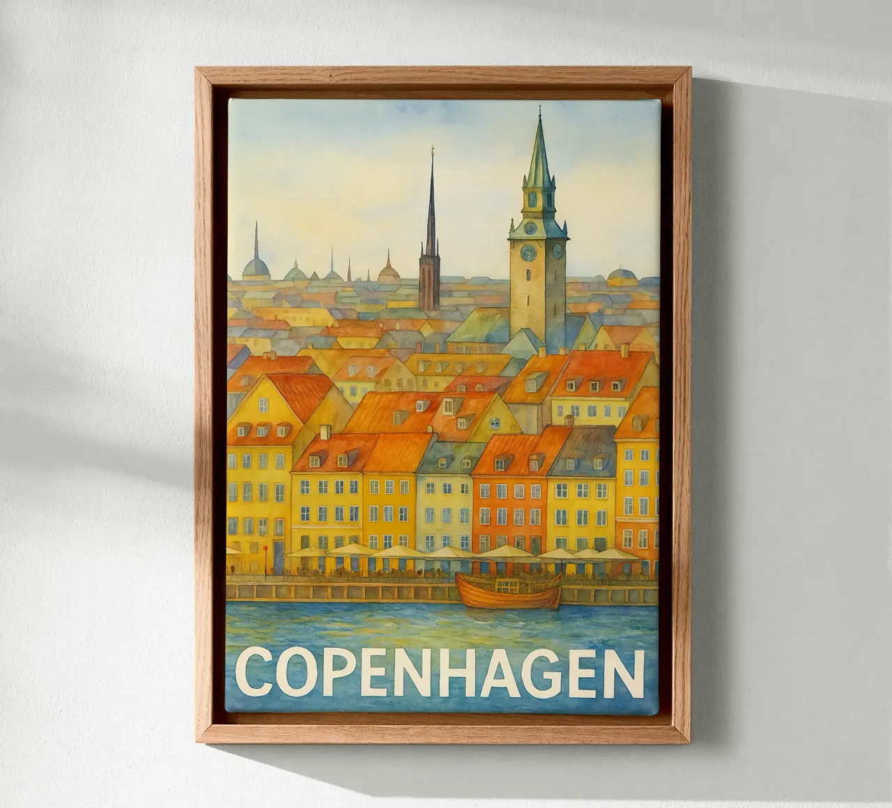 Copenhagen Painting Imagination canvas with Floater frame by onestar
