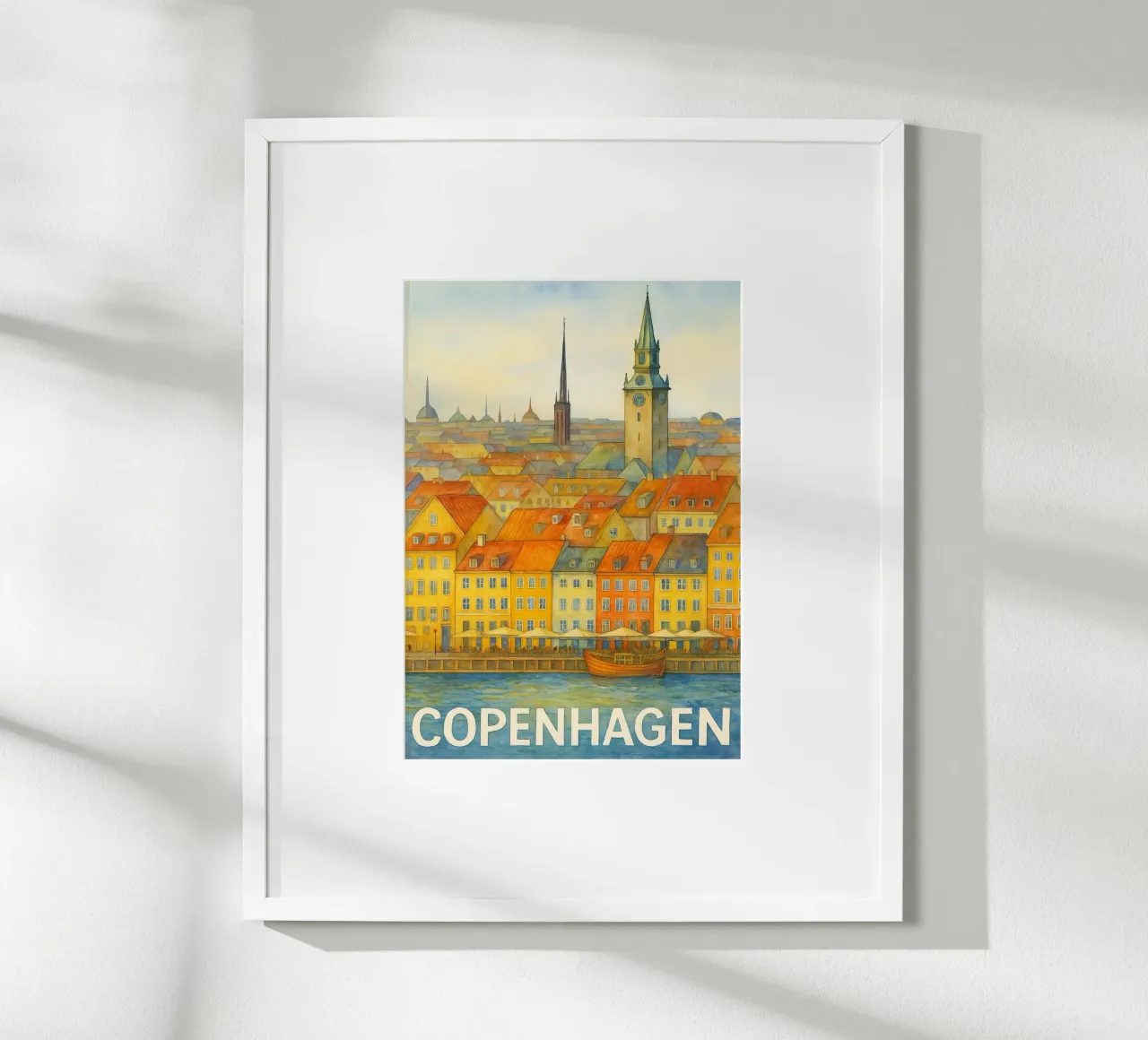 Copenaghen Pittura Immaginazione poster con telaio in plastica da onestar