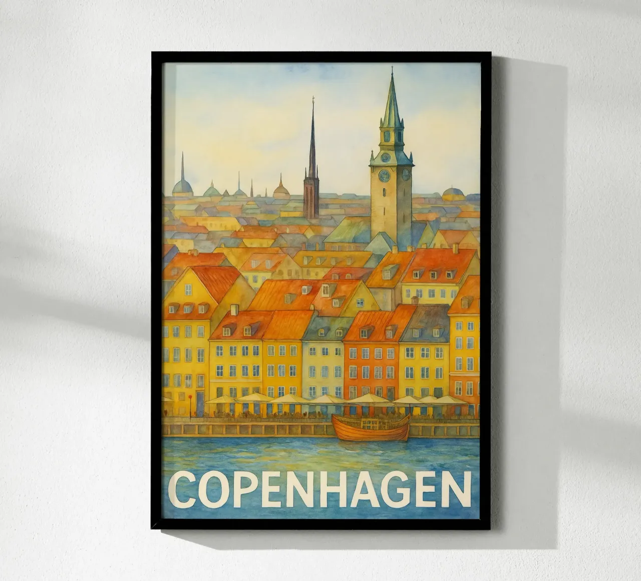 Copenaghen Pittura Immaginazione poster con telaio in plastica da onestar