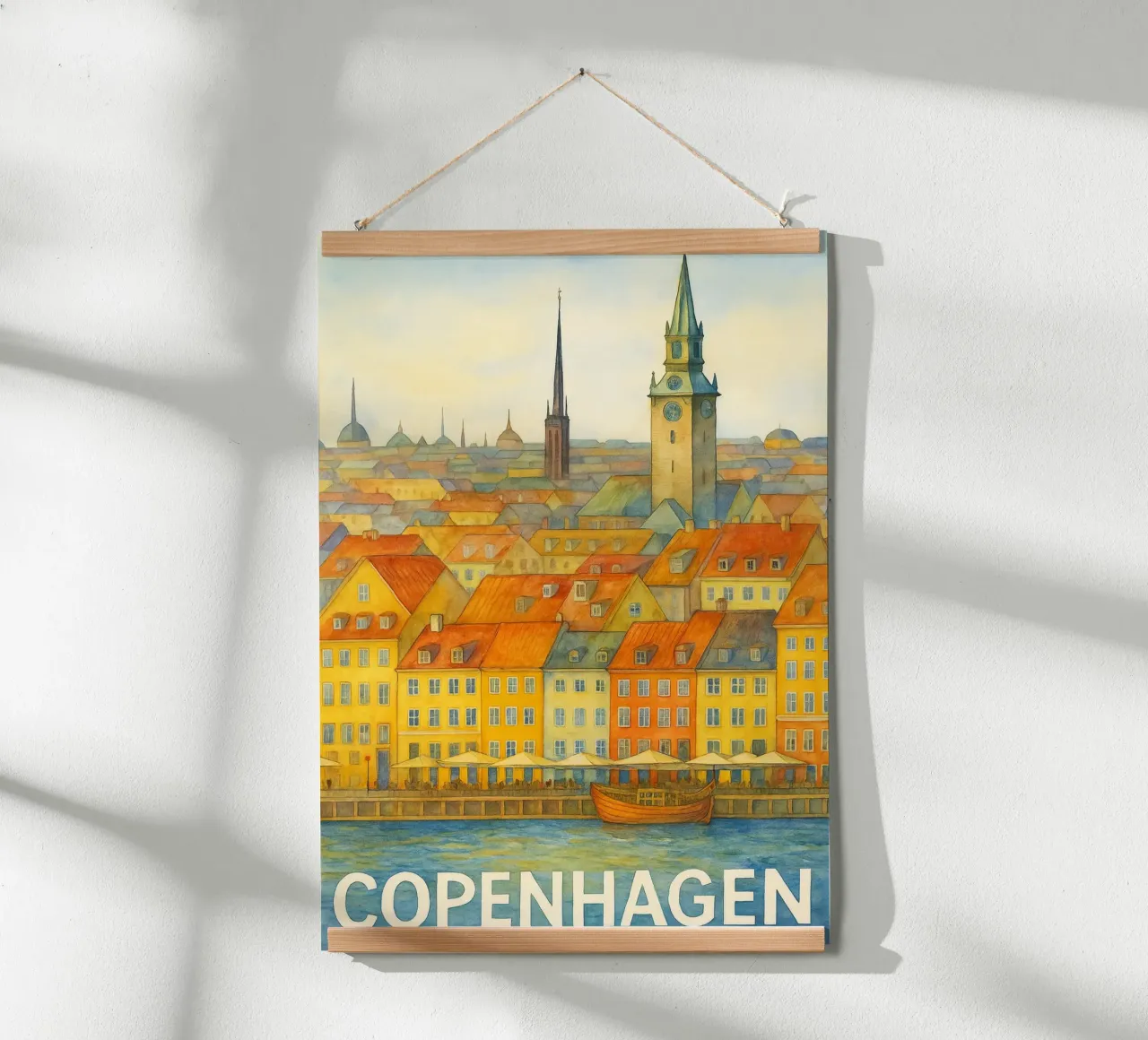 Copenaghen Pittura Immaginazione poster con telaio in plastica da onestar