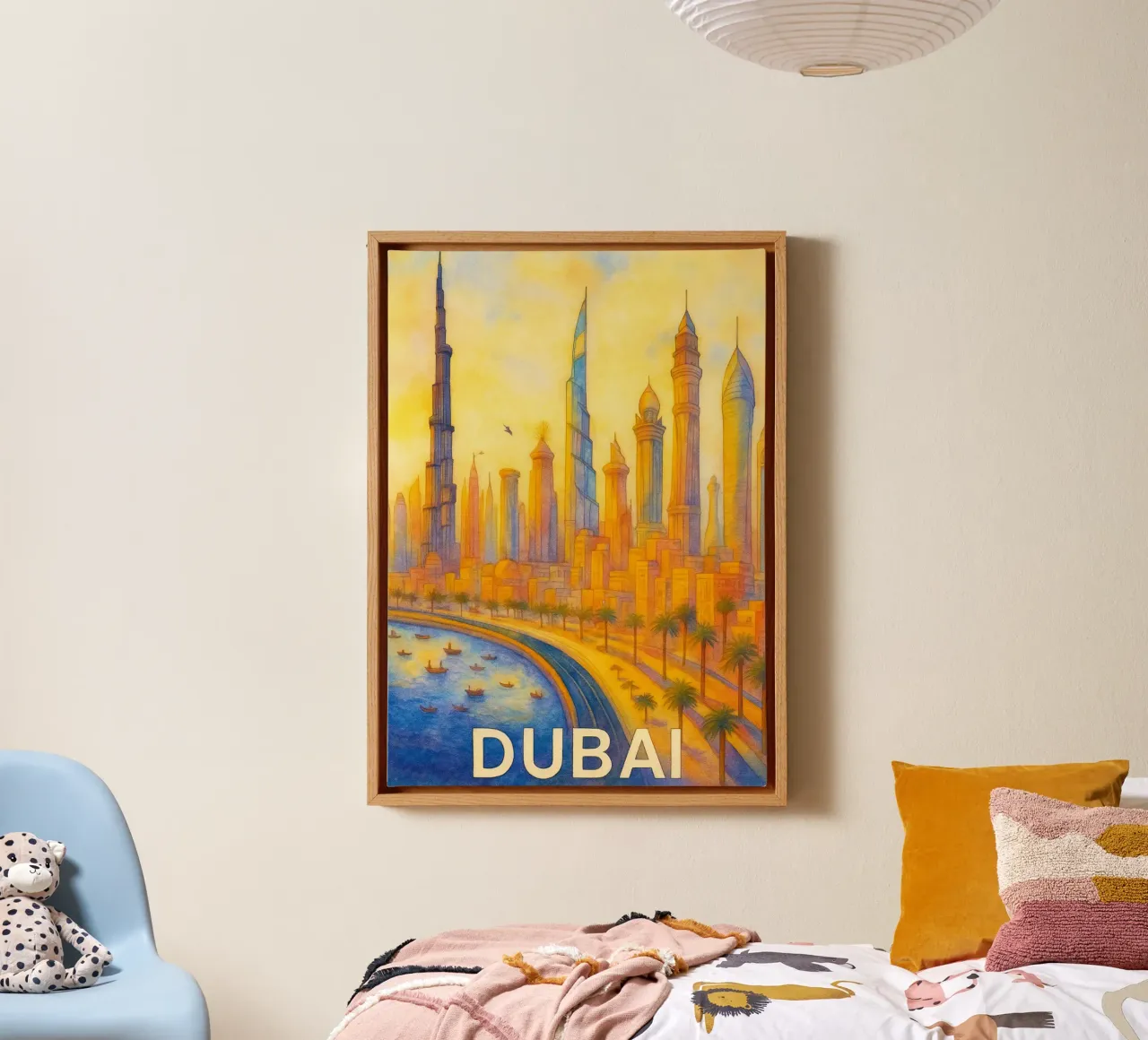 Dubai dipinge l'immaginazione tela con Cornice a cassetta da onestar
