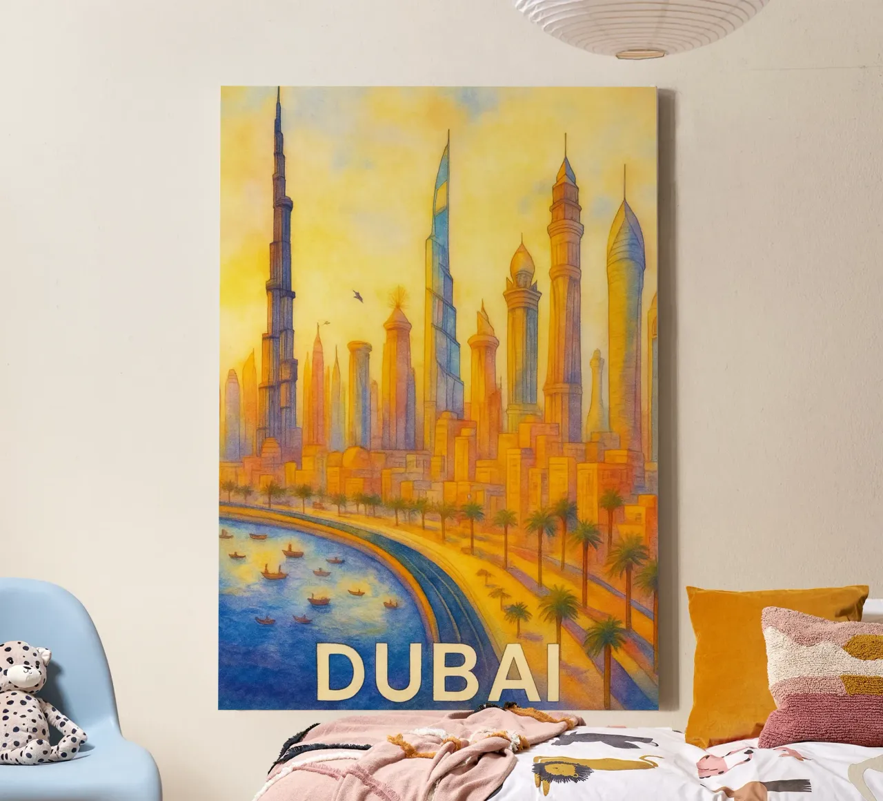 Dubai dipinge l'immaginazione tela con Cornice a cassetta da onestar