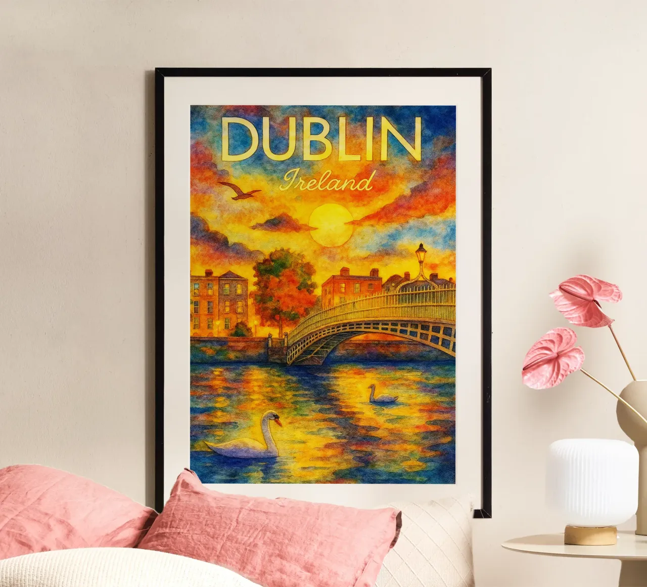 Dublino Irlanda Pittura Immaginazione poster da onestar