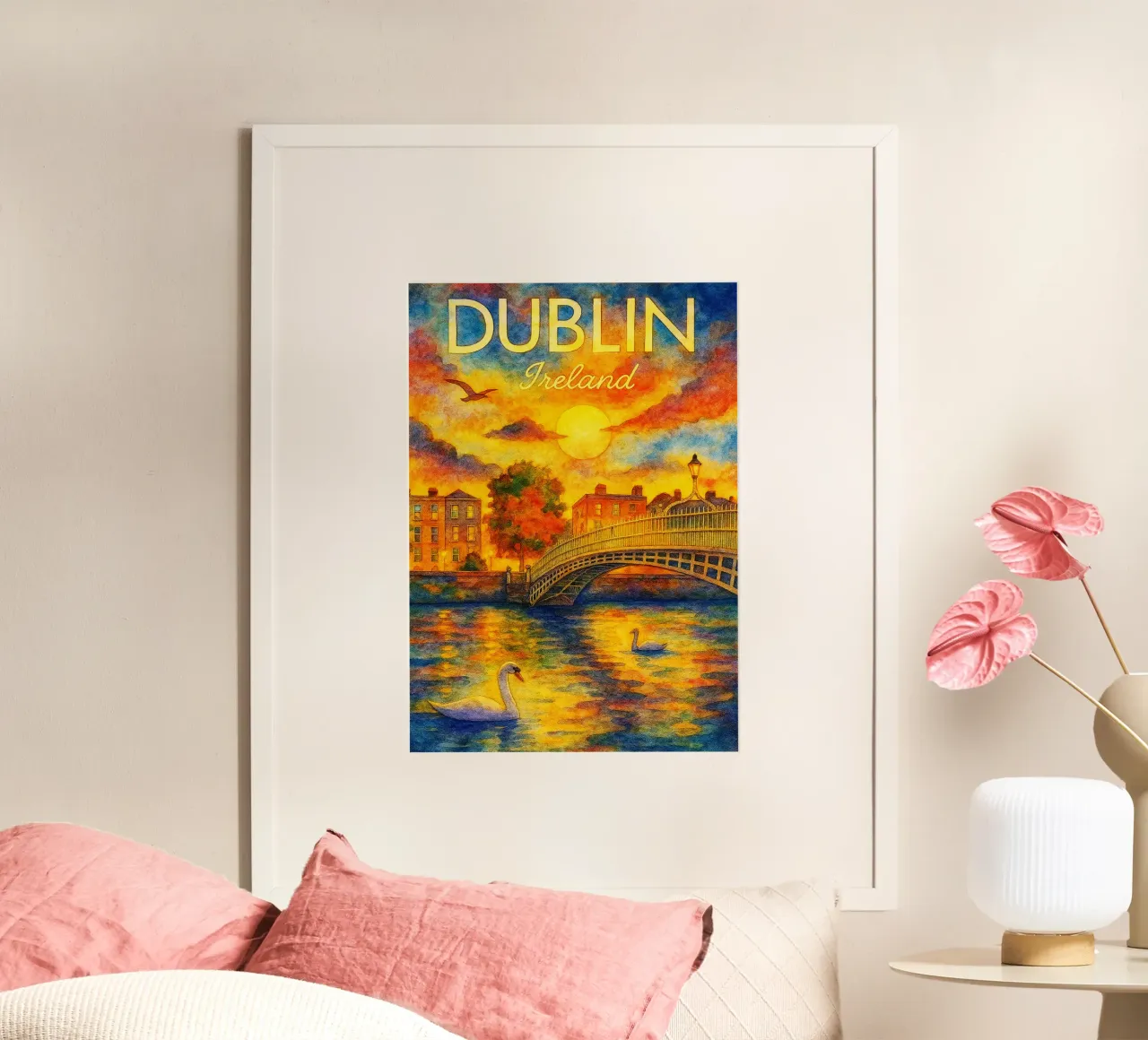 Dublino Irlanda Pittura Immaginazione poster da onestar