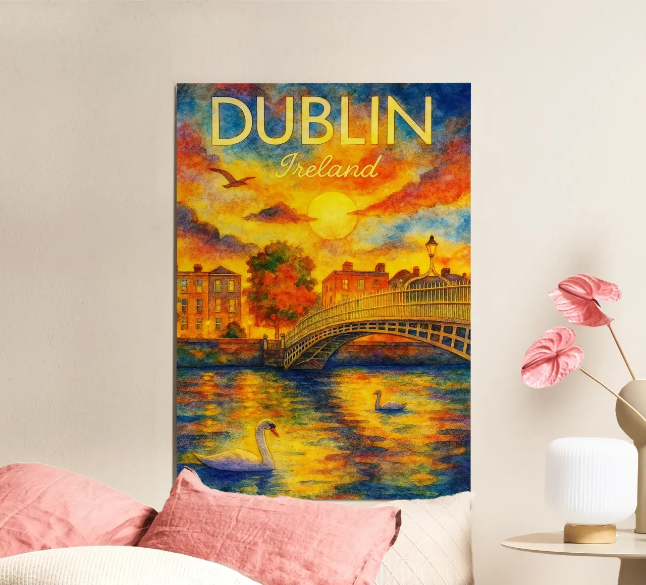 Dublino Irlanda Pittura Immaginazione poster da onestar